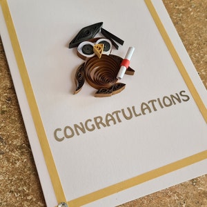 Afstudeerkaart, Gewatteerde kaart, Feestkaart, aandenkenkaart, met de hand gemaakt met liefde, felicitatiekaart