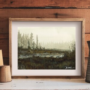 Watercolor Giclee Print, &quot;Gunflint 2&quot;- Landscape from the Gunflint Trail.