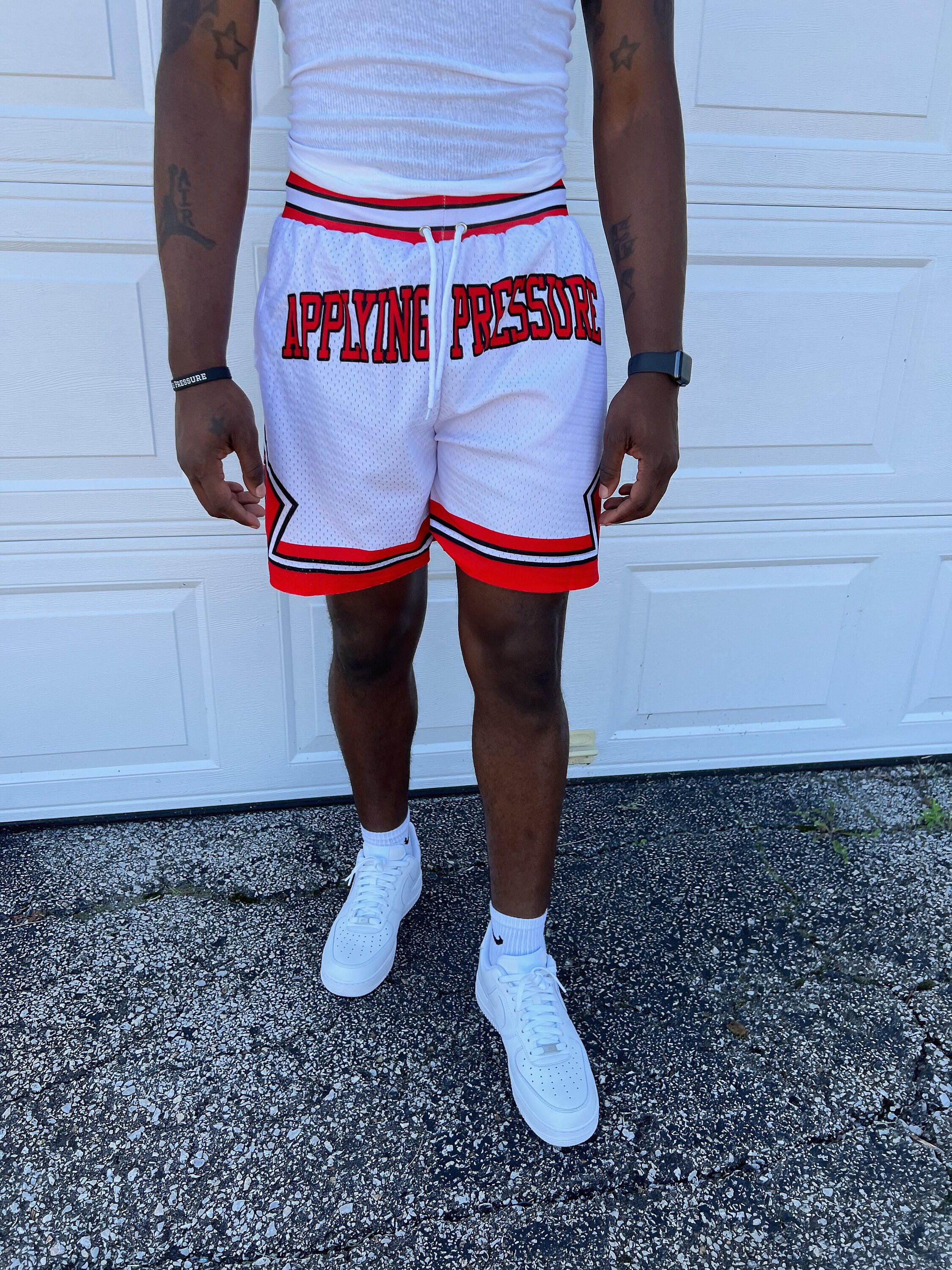 Chicago Bulls Classics 90's Basketball Just Don Shorts White/Red All Sizes  Vintage Retro Classic