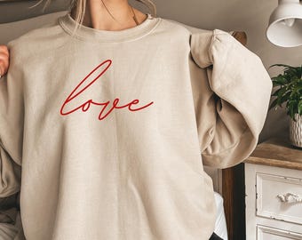 Valentines Day Sweater, Valentines Day Sweatshirt, Womens Valentines day Gift, Womens Sweatshirt, Love Sweater, Valentines Day, Heart Shirt