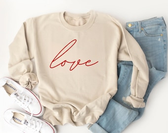Valentines Day Sweater, Valentines Day Sweatshirt, Womens Valentines day Gift, Womens Sweatshirt, Love Sweater, Valentines Day, Heart Shirt