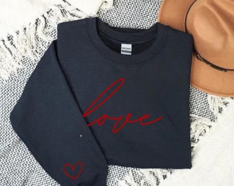 Valentines Day Sweater, Valentines Day Sweatshirt, Womens Valentines day Gift, Womens Sweatshirt, Love Sweater, Valentines Day, Heart Shirt