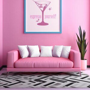 Espresso Martini Print, Fine Art Posters, Espresso Yourself, Kitchen Wall Art, Coffee Lover Gift, Funny Quote Poster, Home Decor Print