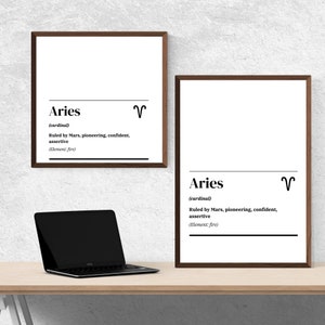Zodiac Wall Art Aries Astrology Sign