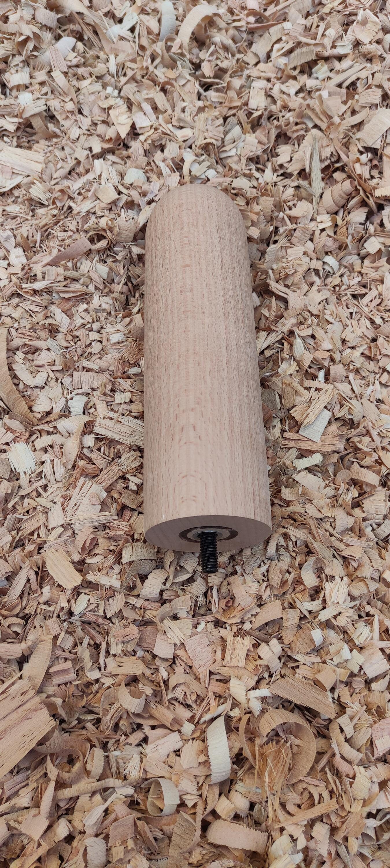Set of 4 lathe feet made of natural beech wood. With M8 screw.
