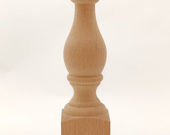 Set of 4 tapered lathe feet made of natural beech wood. With M8 screw.