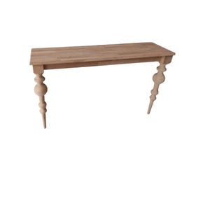 Console Table with Swivel Leg, Console Table, Entry Table, Mid Modern, Minimalist, Unfinished, Beech Wood