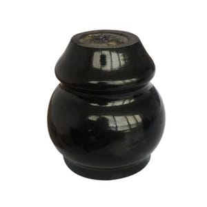 Black Lacquered Beech Wood Sofa Legs (4 Pieces, 10cm, 72mm Diameter)