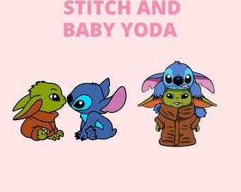 Stitch And Yoda Svg Etsy