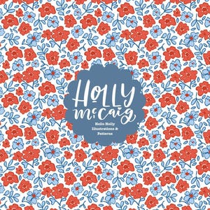 4th of July Patriotic Ditzy Floral Seamless Background | Red White Blue Repeat Pattern | Coquette Preppy Grand Millennial Style