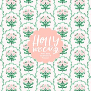 Sömlöst blommönster: Rosa och gröna pilgrimsmusslor - Grand Millennial Style - Upprepad bakgrund