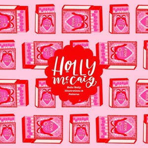 Valentine Repeat Pattern - Perfect Match Background - Red and Pink Graphic - Seamless