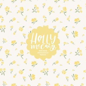 Shabby Chic Rose Seamless Pattern - Yellow Tiny Floral Background - Repeat Flowers