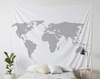 multicolor B AmaSells Fashion Tapestry World Map Pattern Fresh Style Decorative Tapestry Home Decor,Wall Decor For Bedroom Living Room Kids Room,Multifunction Tapestry,Wall Art