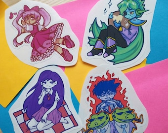 Omori Sweetheart and Capt. Spaceboy SPACE EX-BOYFRIEND Herobossman Mari Sticker