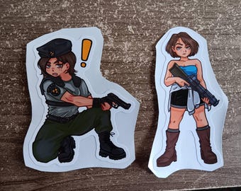 Resident Evil Chibi Stickers - Leon Kennedy, Luis Serra, Ada Wong