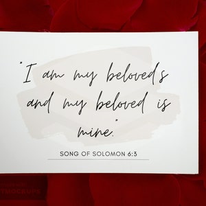 Wedding Anniversary PRINTABLE Card, Christian Wedding Verse from Song of Solomon