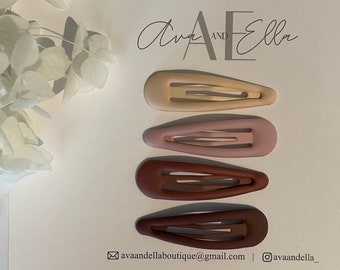 Matte Hair Clip (set of 2) - Infant Girl Toddler Hair Clips, Girl Clips, Cute Clips, Baby Girl Gift, Hair Clip, Baby Hair Clip