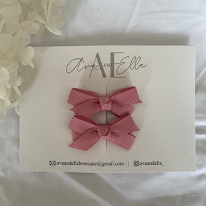 Mini Hair Bow on Clip