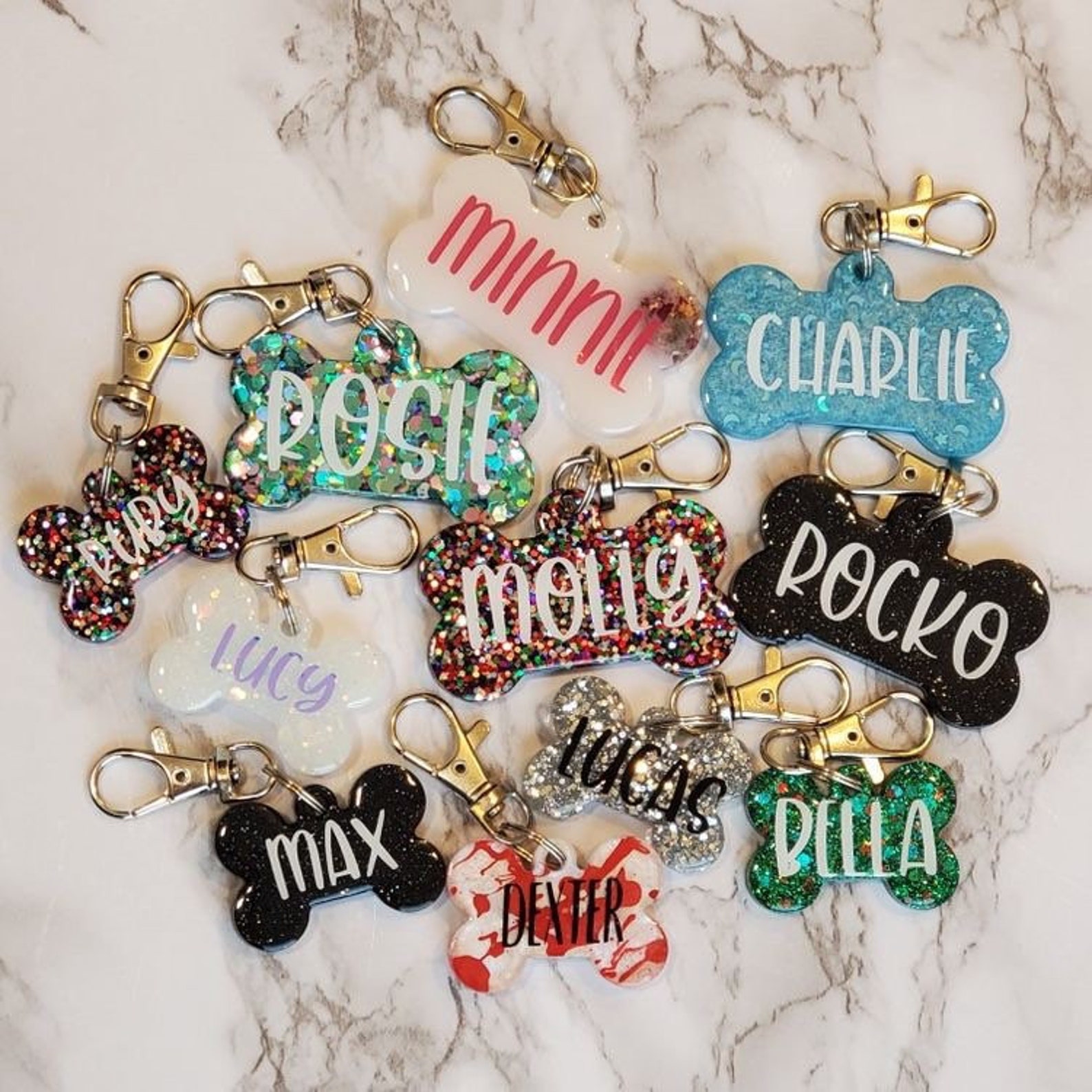 Resin Dog Tag Personalized Custom Dog Tag Resin Dog Tag Pet Etsy