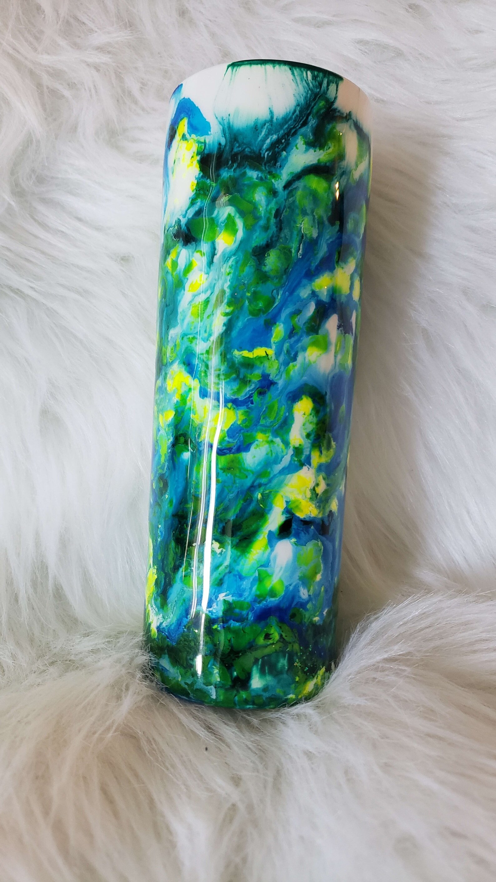 Swirl Resin Tumbler Alcohol Ink Personalized Tumbler Etsy