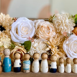 Custom family peg doll, peg doll family, custom gift