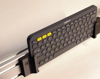 Keyboard, Phone and Tablet Holder for Aluminum Extrusion Rigs (40 Series)