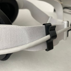 USB Cable Guide Clip for Quest 2 Original Fabric Strap - Quick Release