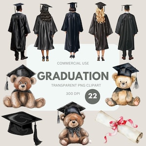 Clipart de graduación, Clipart de sombrero de graduación, Gorro de graduación, Graduación de secundaria, Uso comercial de graduados universitarios, PNG transparente