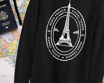 Paris, France | Travel Lovers | Crewneck, Pullover, Sweatshirt (Gift, Oversized)