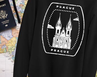 Prague | Travel Lovers | Crewneck, Pullover, Sweatshirt (Gift, Oversized)