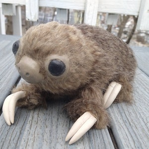 Sloth Art Doll, Polymer Clay, Sculpture