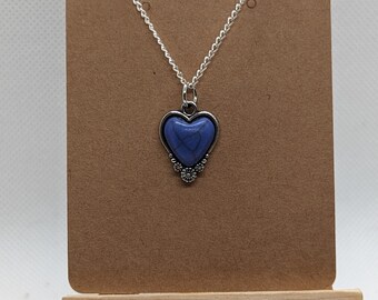 ネックレス・ペンダント STONEHENgE Luvit Silver Heart Pearl Necklace Stone Heart Necklace - Etsy