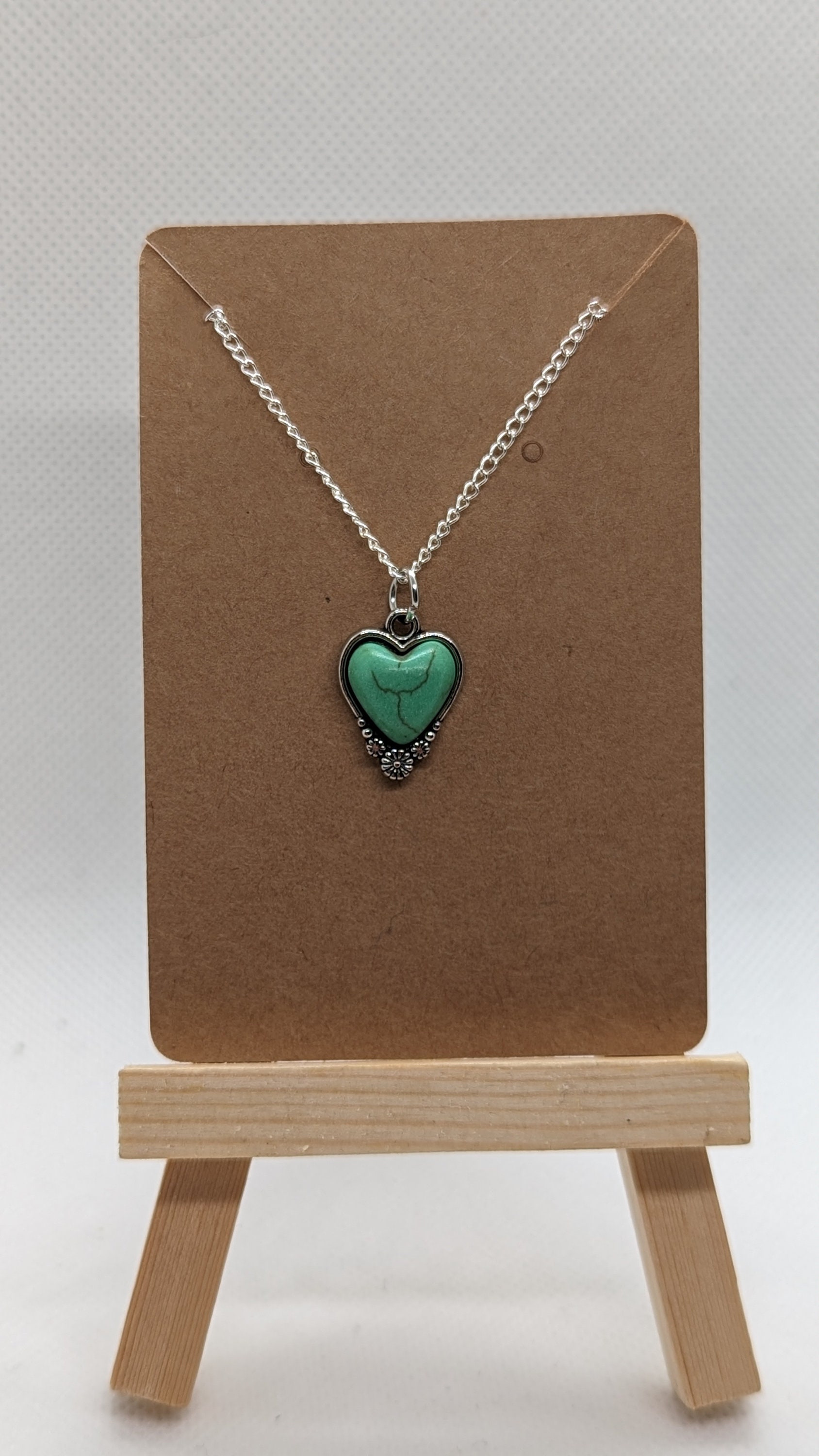 ネックレス・ペンダント STONEHENgE Luvit Silver Heart Pearl Necklace Stone Heart Necklace - Etsy