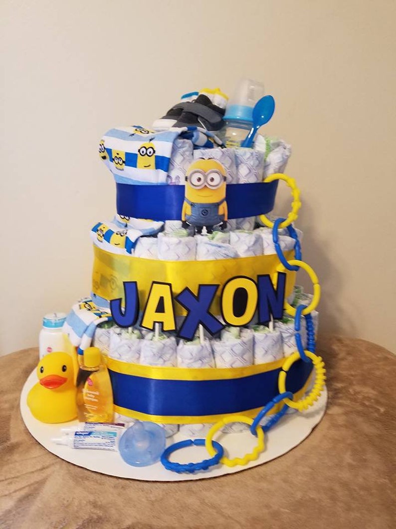 Custom Diaper Cake for Baby Shower Etsy