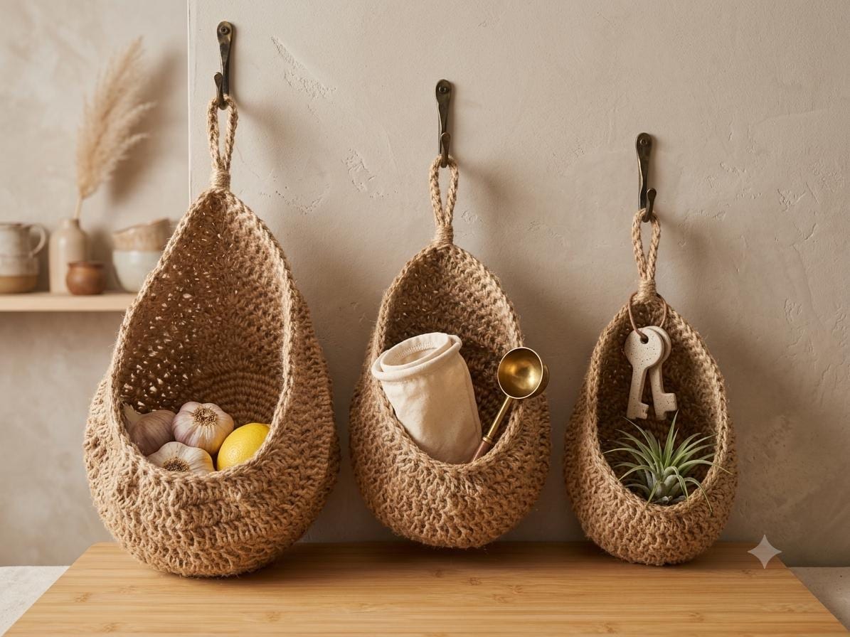 Small Wall Hanging Basket - Etsy