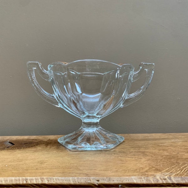 George Davidson Art Deco Trophy Glass Sugar Bowl