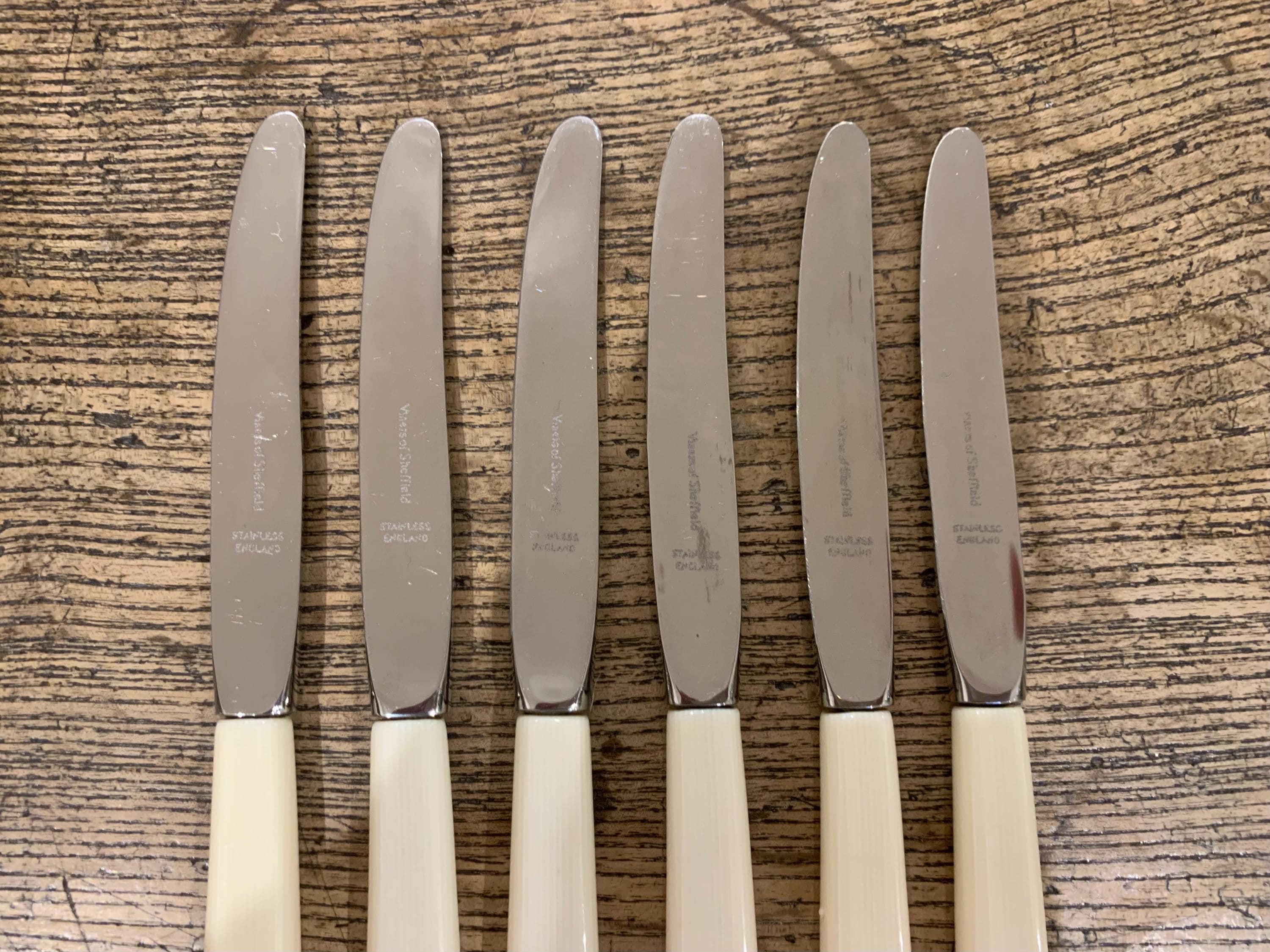 Boxed Set of Six Vintage Viners of Sheffield Stainless Steel and