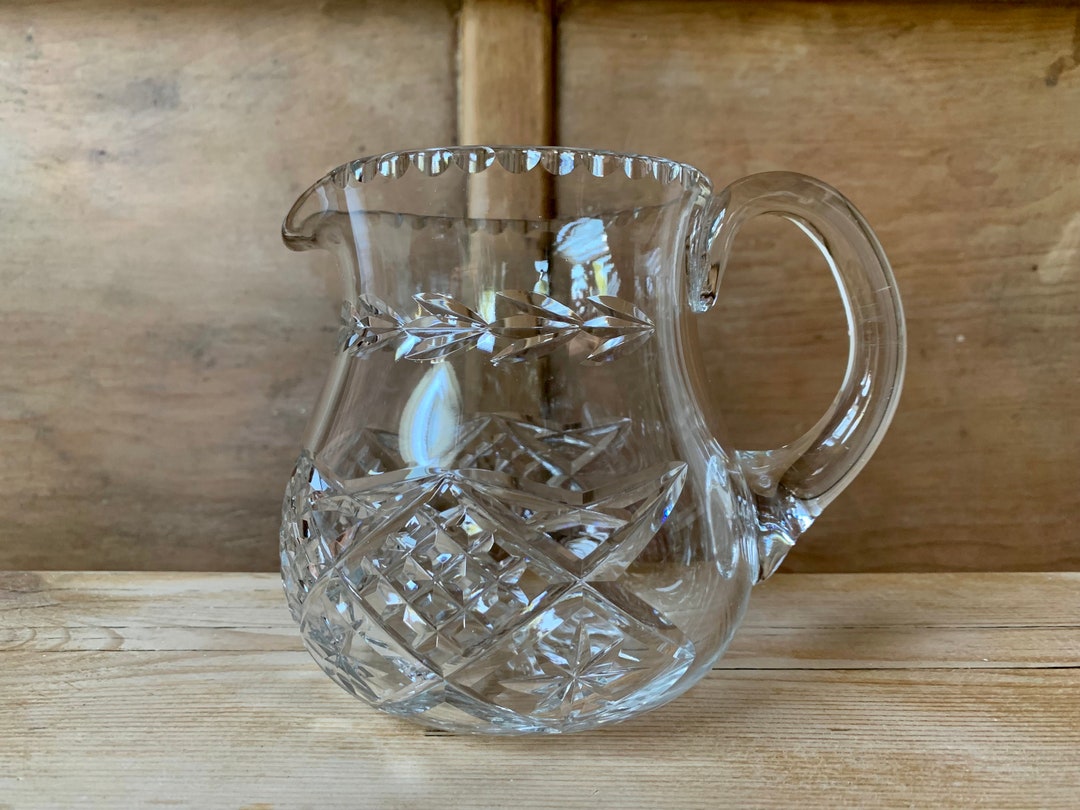 Vintage Glass Water Jug / Pitcher Etsy UK