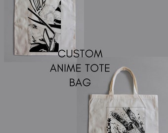 Custom Anime Tote Bags, Any anime, Manga Panels