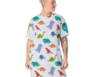 Dinosaurussen Shirt Jurk, Dinosaurussen voor Vrouwen, Dinosaurussen voor Moeder, Fun Shirt Jurk, t-rex Shirt Jurk