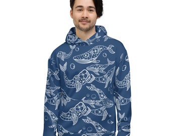 Wal Hoodie, Tier Liebhaber Hoodie, Wal Liebhaber, süßer Wal Hoodie, Ozean Liebhaber Geschenk, nautischer Hoodie