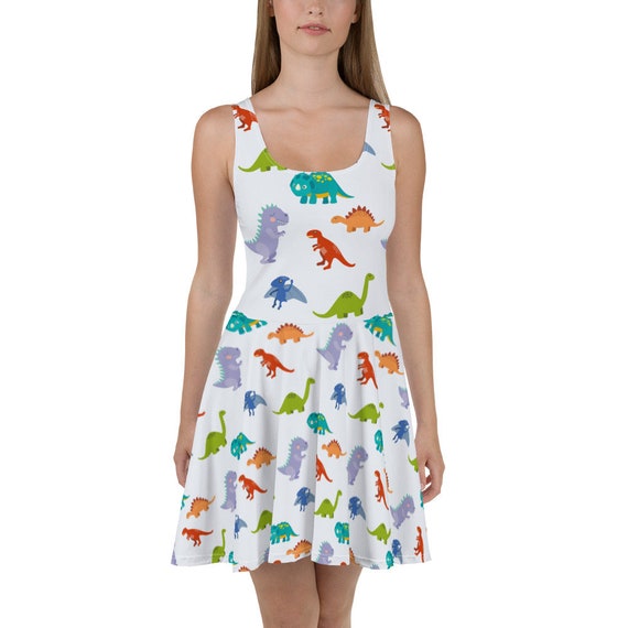 Vestido de dinosaurios Dinosaurios para mujeres Dinosaurios para mama Vestido divertido Vestido t rex Vestido de fiesta para ninos Etsy Mexico