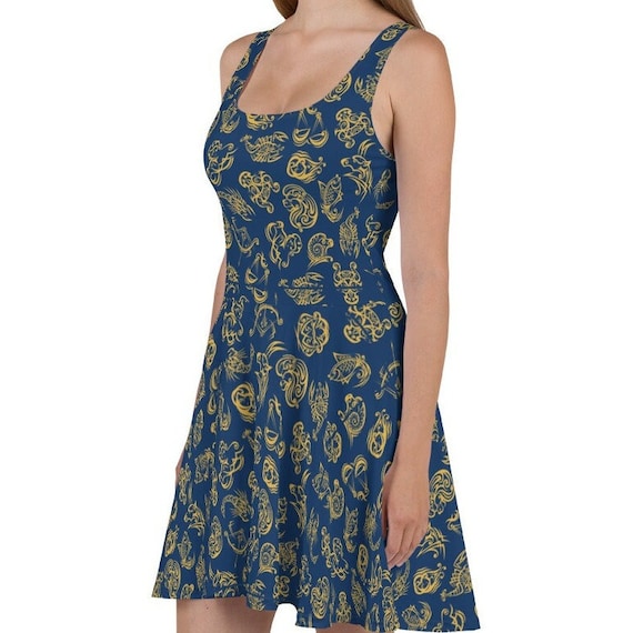 Zodiac Dress, Astrology Dress, Horoscope Dress, Constellation Dress, Blue  Celestial Dress - Etsy