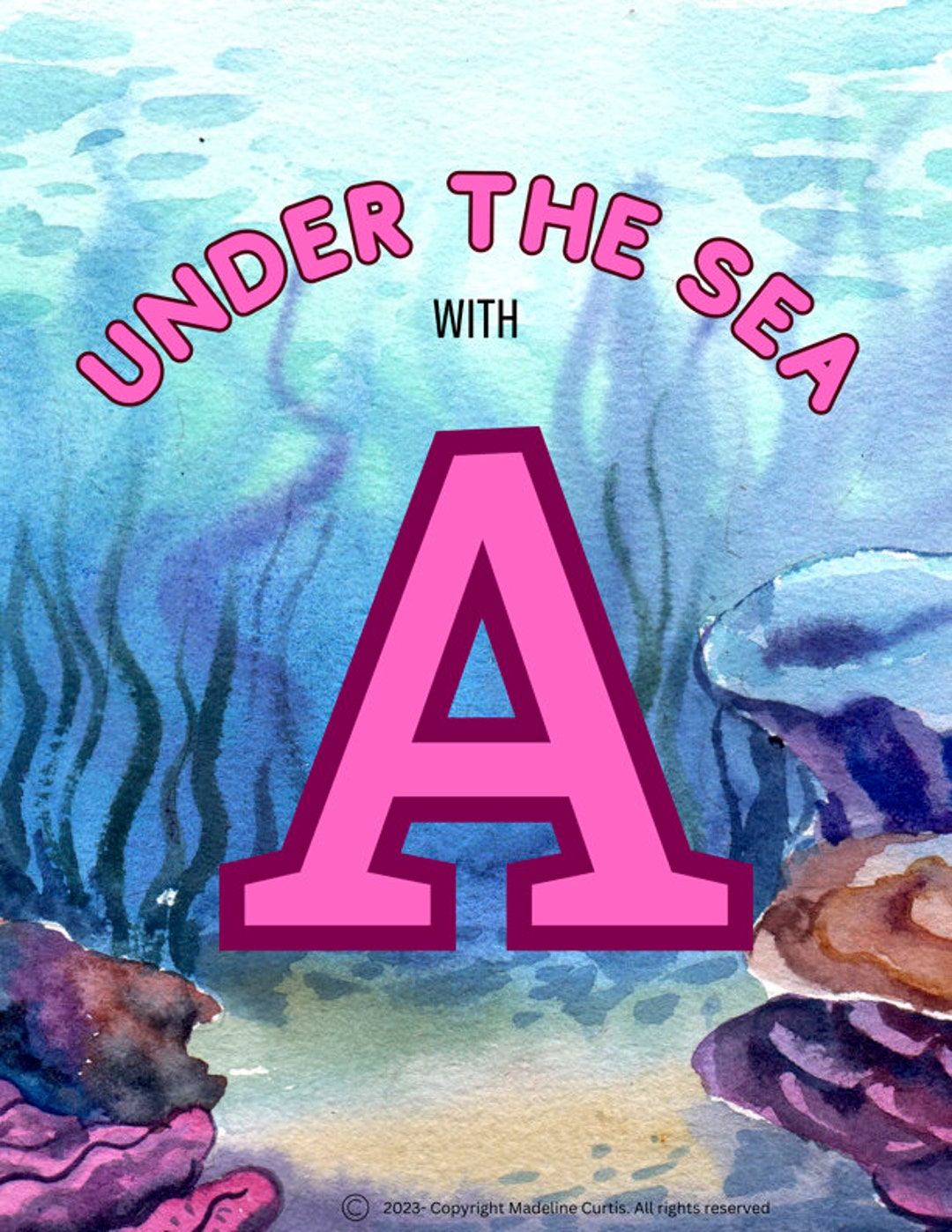 Under the Sea With Letter A- Home School Worksheet and Activities - Etsy