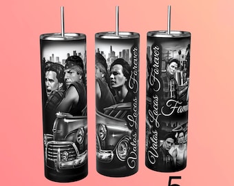 Niepowtarzalny, 20-uncjowy, chudy kubek z motywem rodzinnym i nadrukiem Lowrider