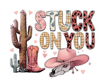 Walentynkowa kowbojka z westernu PNG, kokarda ze skóry krowiej, clipart butów (pobieranie cyfrowe)