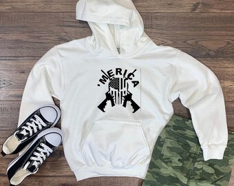 Bluza z kapturem Merica, patriotyczny projekt czaszki