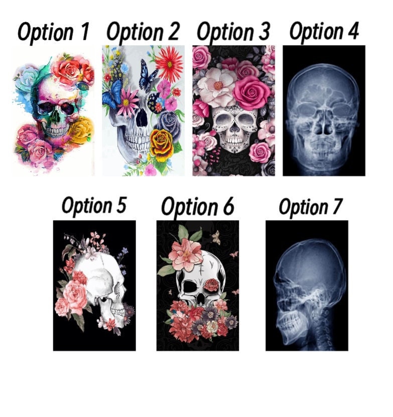 BONES Portrait X-ray Marker Parker for Radiology Technologist (multicolor  skull)