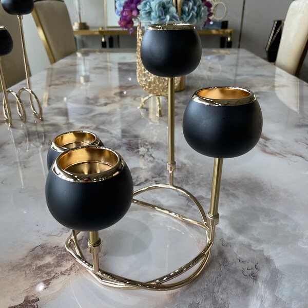 Gold Candle Holder Etsy